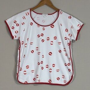 Kate Schelter x Lake Pima Cotton Lip Print Tee Size M